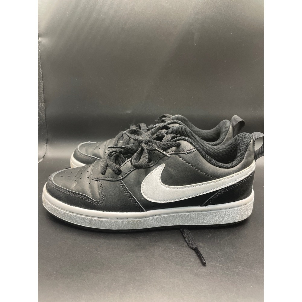 Nike Court Borough Low 2 Black White Sneakers BQ5448-002 Kids Size 3.5Y